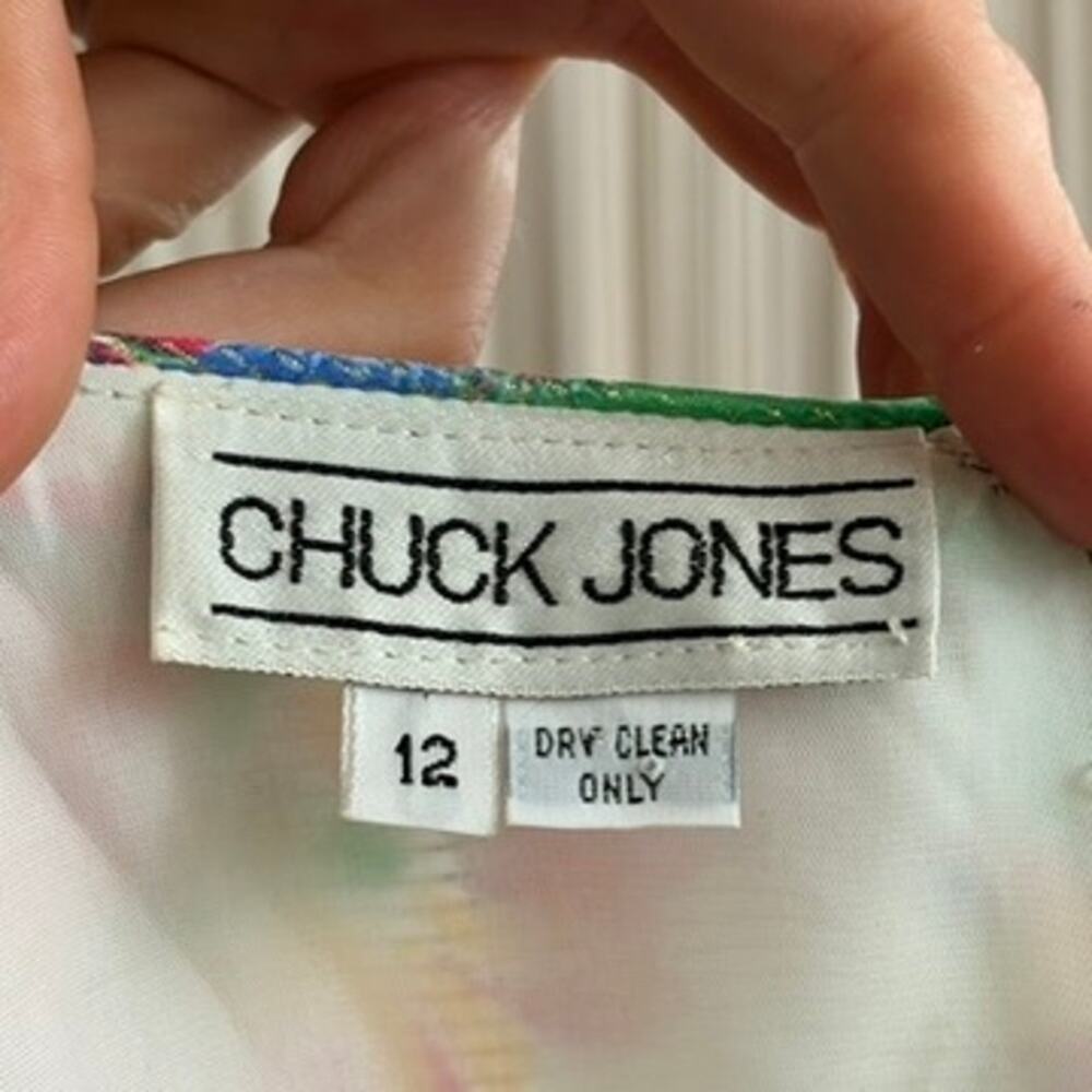 Chuck Jones Long Sleeve Floral Garden Party Dress - Size 12 - Picture 8 of 8